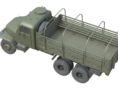 Praga V3S Military Truck  Low-poly 3D model
