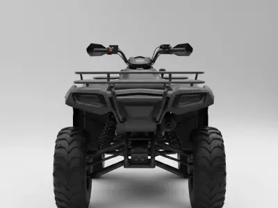 A Robust Matte Black ATV 3D model