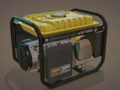 Power Generator Low-poly 3D model 4