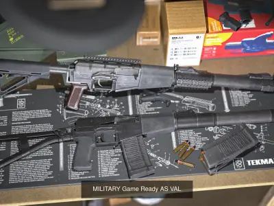 MILITARY Game Ready AS VAL and VSS 3D Model Pack
