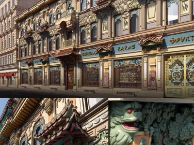 Moscow street 3D model