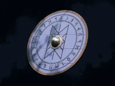 Viking Shield 6 - New and war-torn 3D Model Pack