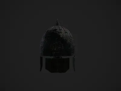 Medieval Knight Helmet Low-poly 3D model purchase
