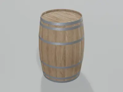 Light Toasted Bourbon Rundlet Barrel 3D model