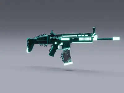 Weapon SCARL GODZILLA Low-poly 3D model