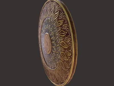 Roman Shield Low-poly 3D model
