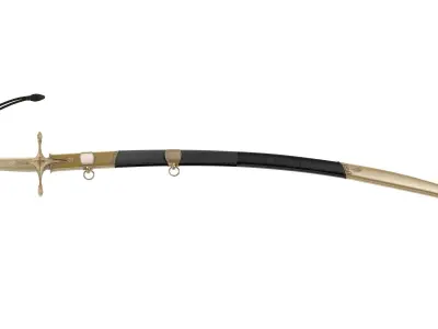 Mameluke Sword  Low-poly 3D model