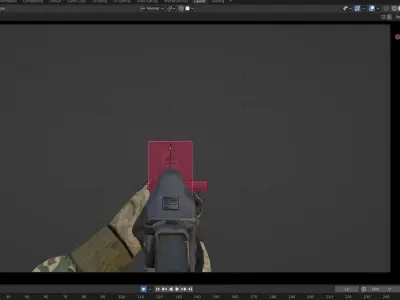 aks74 Fps hands all anim 3D model