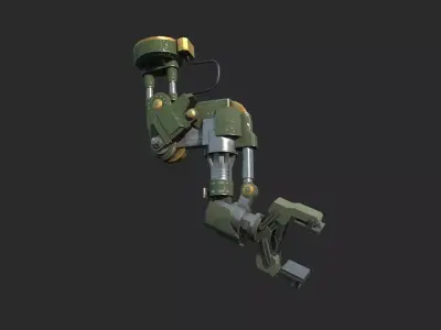 Future science fiction industrial robotic arm 3D model