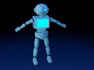Cartoon Robot Character  Game Ready 3D Model  3D model