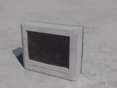 Industrial CRT Television 3D model