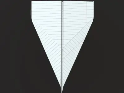 Paper plane Free low-poly 3D model