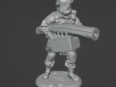 Soldier pig dog marauder holding stollen goods Free 3D print model