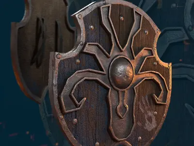 Vikings shield Free low-poly 3D model