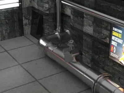 Subway Station 3D model purchase