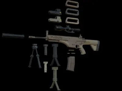 MPT-76 Battle Package Low-poly 3D model