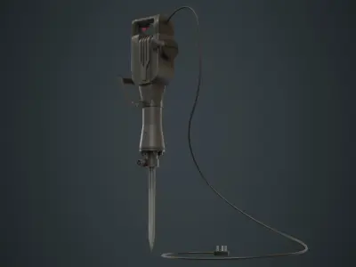 Jackhammer 1B Low-poly 3D model