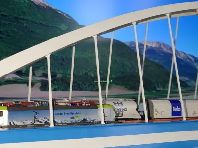 MJS2310-H0 PONT FERROVIAIRE DE MASSONGEX-Railway Bridge 3D print 3D print model purchase
