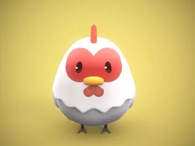 Low Poly Chicken 3D model