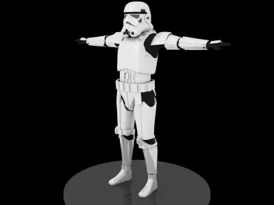 Star Wars Rogue One-Solo Stormtrooper Armor 3D print model Low-poly 3D model