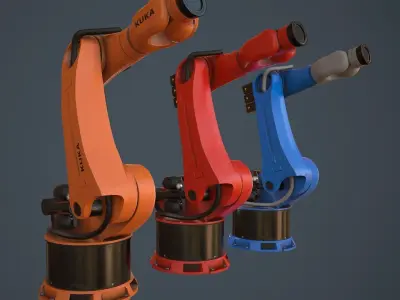 Kuka robot Low-poly 3D model