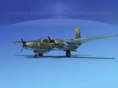 Douglas A-26B Invader V01 3D model