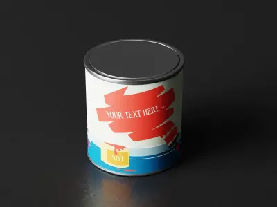 Paint Cans Low-poly 3D model purchase
