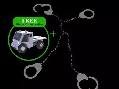Prisoner Transport Chain Low-poly 3D model