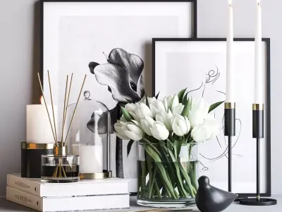 Decorative set 18 3D model purchase