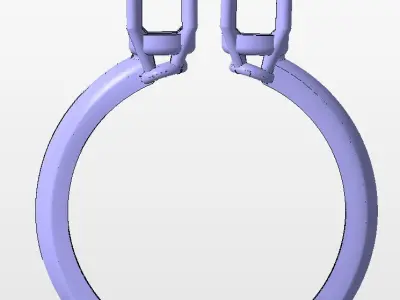 Ring for 3 round stones  Free 3D model