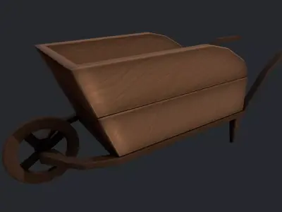 Wheel Barrow Low-poly 3D model buy