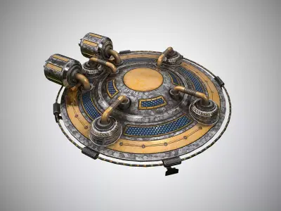 Spaceship Low-poly 3D model buy