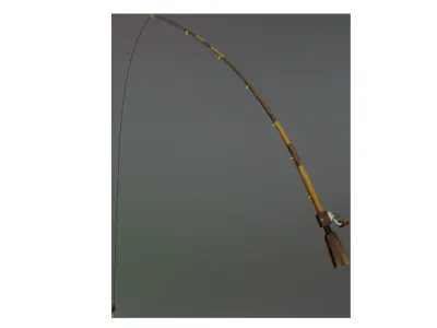fishing rod 3ds max rig 3D model