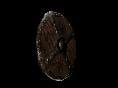 Viking Shield Low-poly 3D model order