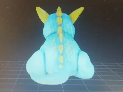 peluche of a dragon Low-poly 3D model