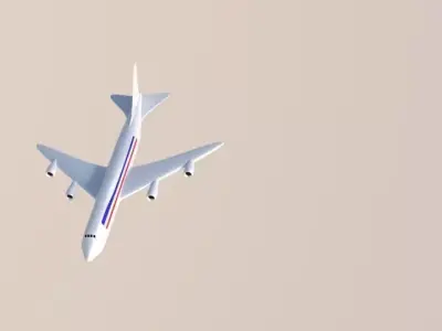 Boeing 747 scale model Low-poly 3D model