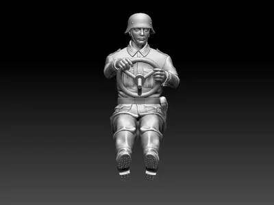 german driver soldier 3D print model purchase
