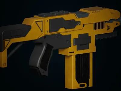 Sci Fi SMG - Submachine gun Low-poly 3D model Low-poly 3D model