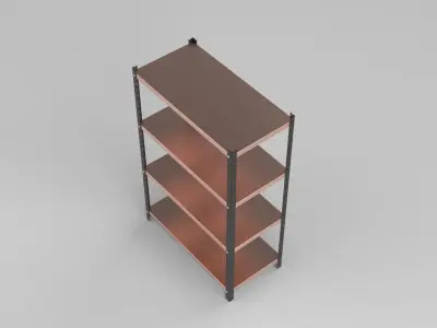 INDUSTRIAL STEEL SHELF Free 3D model
