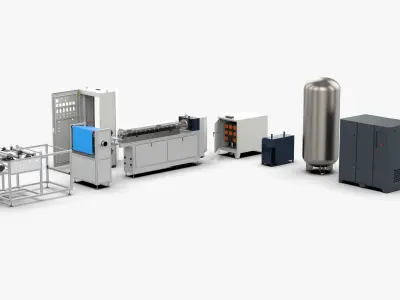 Meltblown Cloth Production Equipment 3D model