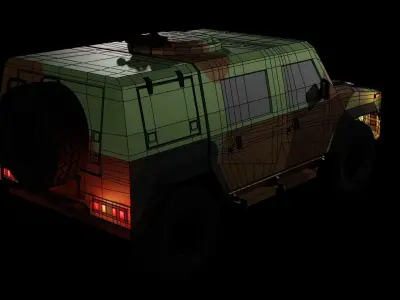 IVECO LMV M65 2001 - LOW POLY RIGGED Low-poly 3D model