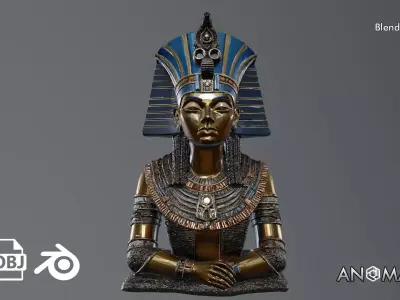 Pharaoh statue 3D model