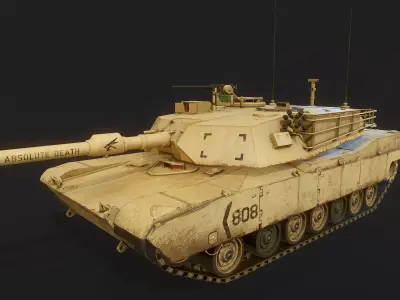 M1 Abrams Low-poly 3D model from CGTrader