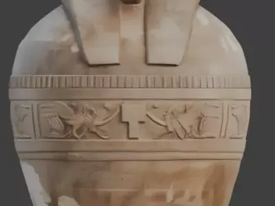 Ancient Egyptian Canopic Jar 3D Prop Analysis 3D model