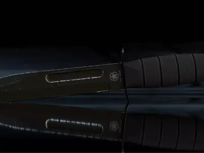 Army knife model with subdivisions Low-poly 3D model