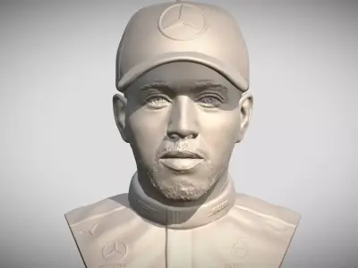 Lewis Hamilton bust 3D print model