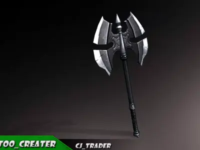 Magic Spell Axe Fantasy Game 3d model Low-poly 3D model