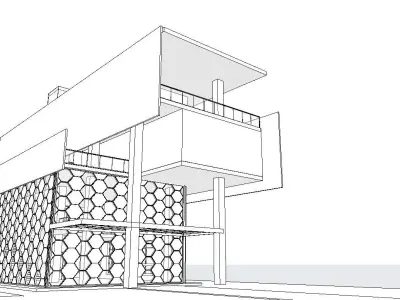 Commercial buildings 3D model