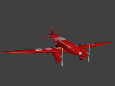 de Havilland DH 88 Comet Free low-poly 3D model