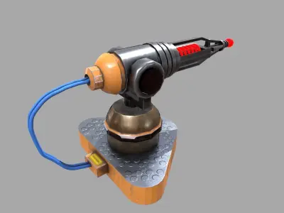 Laser Turret  Low-poly 3D model